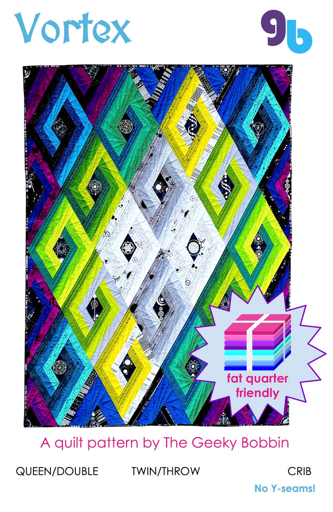 Vortex Quilt Pattern by Geeky Bobbin the geeky bobbin